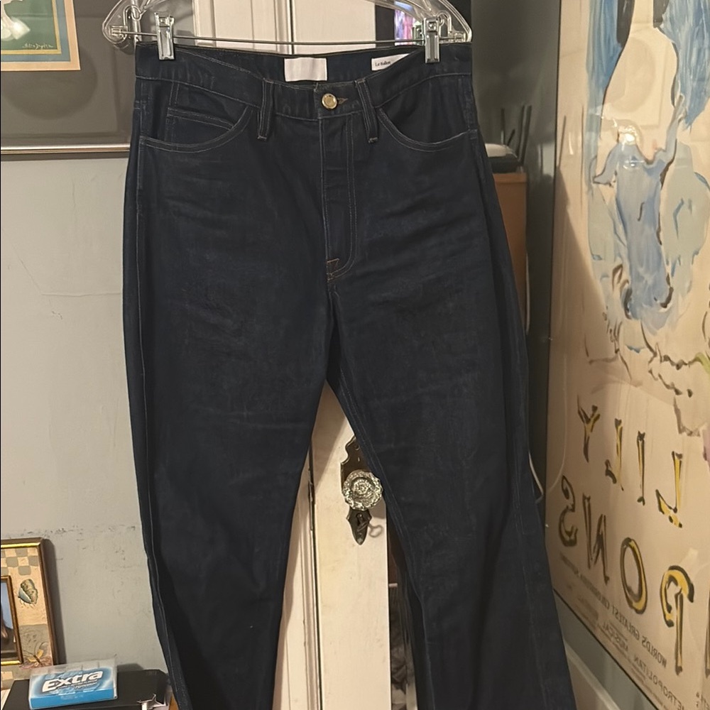 Frame Denim Women's Dark Blue Straight Leg Jeans